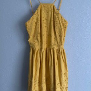 Yellow Abercrombie & Fitch halter neck dress size S